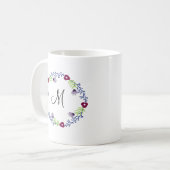 Floral Wreator Initiaal Coffee Mok (Voorkant links)