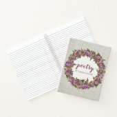 Floral Wreator Personalized Poetry Notitieboek (Binnen)