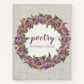 Floral Wreator Personalized Poetry Notitieboek (Voorkant)