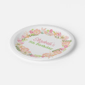 Floral Wreatpaper borden Papieren Bordje (Gekanteld)