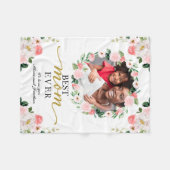 Floral WreatPhoto Best Mam Ever Moederdag Fleece Deken (Voorkant (Horizontaal))