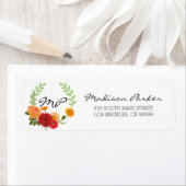 Floral WreatReturn Address Label (Insitu)