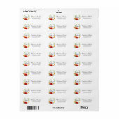 Floral WreatReturn Address Label (Full Sheet)