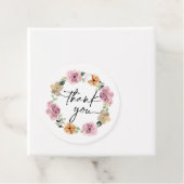 Floral Wreatscript Bedankt Bedankjes Labels (In situ)