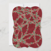 Floral Wreatscripting kerstfotokaart Feestdagenkaart (Achterkant)