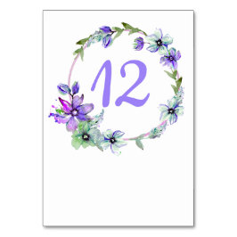  Floral Wreattable Number Kaart