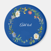 Floral Wreattext Sjabloon Magneet (Voorkant)