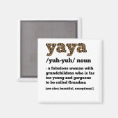 Floral Yaya Definition Grandma Moederdag Grandm Magneet (Voorkant / Achterkant)