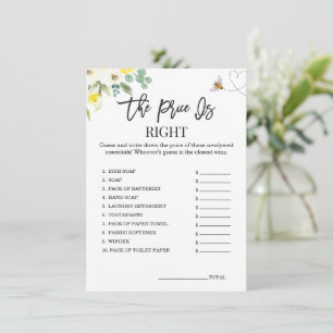 Floral Yellow Bee De prijs is de juiste spel Kaart