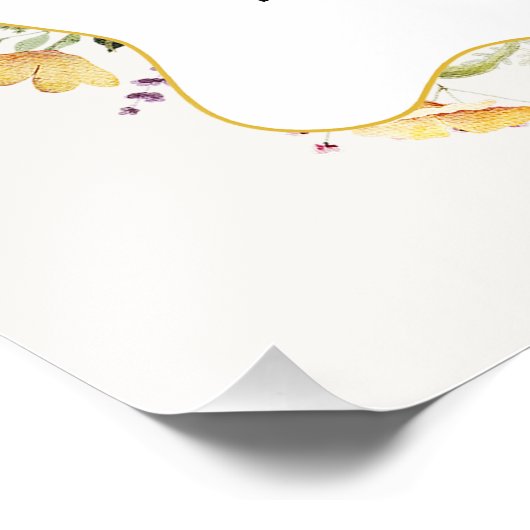 Floral Yellow Bee Vrijgezellenfeest Welkomstbord Foto Afdruk (Hoek)