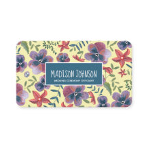 Floral yellow boho Waterverf Flowers