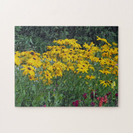 Floral Yellow Daisies Garden Foto Legpuzzel