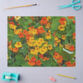 Floral Yellow en Oranje Nasturtiums Foto Tissuepapier (Craft)