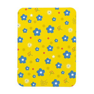 Floral Yellow Flexible Photo Magnet Magneet