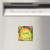  Floral Yellow Inspirerende Inspirivity Magnet (Insitu (Vaatwasser))