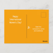 Floral Yellow Internationale Vrouwendag Briefkaart (Achterkant)