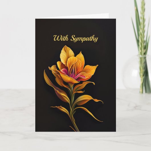 Floral Yellow Iris schilderend sympathie Kaart (Voorkant)