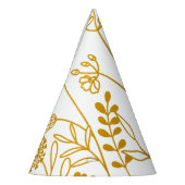 Floral Yellow Party Pet Feesthoedjes (Links)
