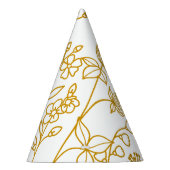 Floral Yellow Party Pet Feesthoedjes (Rechts)