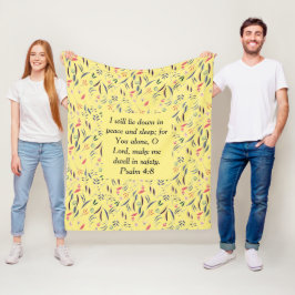 FLORAL Yellow Peace Slaapveiligheid Christelijk Fleece Deken