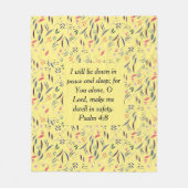 FLORAL Yellow Peace Slaapveiligheid Christelijk Fleece Deken (Voorkant)