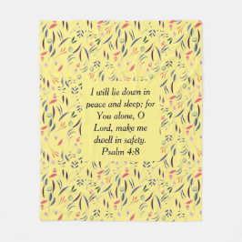 FLORAL Yellow Peace Slaapveiligheid Christelijk Fleece Deken