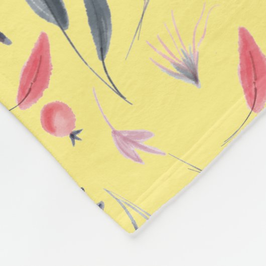 FLORAL Yellow Peace Slaapveiligheid Christelijk Fleece Deken (Hoek)