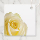 Floral Yellow Rose bruiloft Bedankjes Labels (Achterkant)