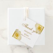 Floral Yellow Rose bruiloft Bedankjes Labels (In situ)