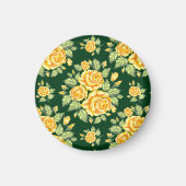 Floral Yellow Roses Pattern Magneet (Voorkant)