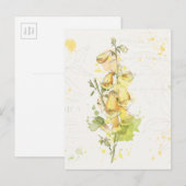 Floral Yellow Splash Briefkaart (Voorkant / Achterkant)