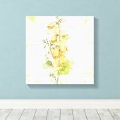 Floral Yellow Splash Canvas Afdruk (Insitu (Houten vloer))