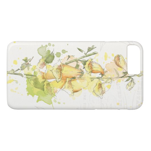 Floral Yellow Splash Case-Mate iPhone Case (Achterkant (Horizontaal))