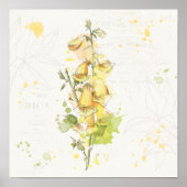 Floral Yellow Splash Poster (Voorkant)