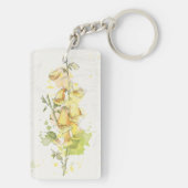 Floral Yellow Splash Sleutelhanger (achterkant)
