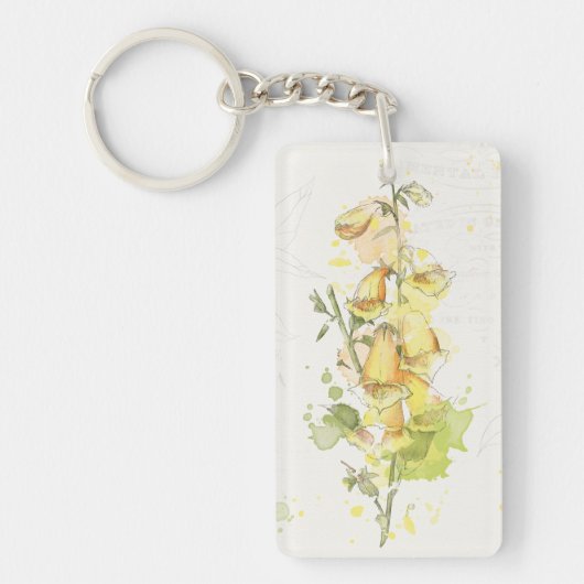 Floral Yellow Splash Sleutelhanger (Voorkant)