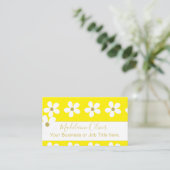Floral Yellow White Daisy Gold Professional Visitekaartje (Staand voorkant)