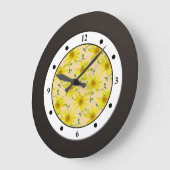 Floral Yellow Wildflower Modern Digits Grote Klok (Hoek)