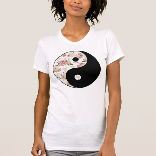 Floral Yin en Yang T-shirt (Voorkant)