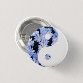 Floral Yin Yang Ronde Button 3,2 Cm (Voorkant /achterkant)