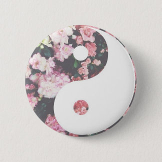 Floral Yin Yang Ronde Button 5,7 Cm