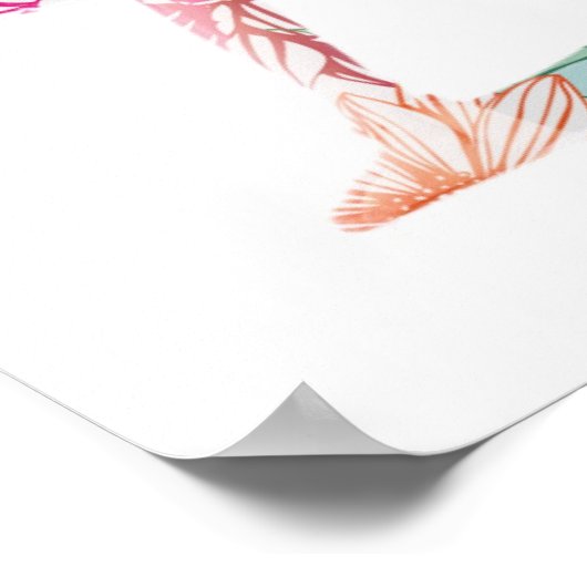 Floral Yoga Poster (Hoek)