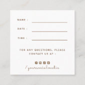 Floral Yorkshire Terrier Dog Appointinder Vierkante Visitekaartje (Achterkant)