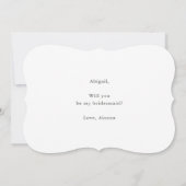 Floral zal je mijn Bridesmaid White zijn Kaart (Achterkant)