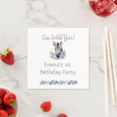 Floral Zebra Birthday Servet (Insitu)