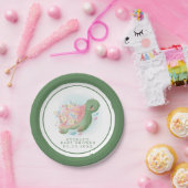 Floral Zee Baby shower Papieren Bordje (Feest)