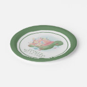 Floral Zee Baby shower Papieren Bordje (Gekanteld)