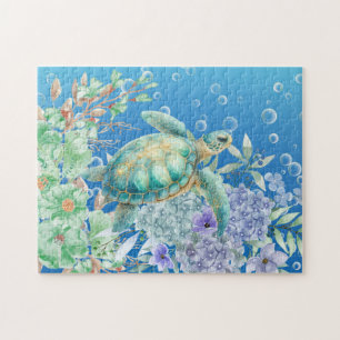 Floral Zee Turtle Legpuzzel