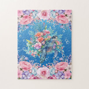 Floral Zee Turtle Legpuzzel