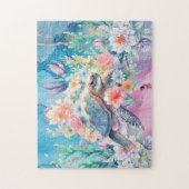 Floral Zee Turtle Legpuzzel (Verticaal)